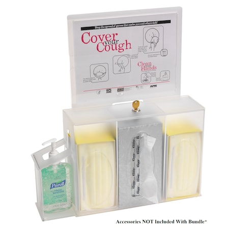 Omnimed Wall Mountable Hygiene Station (Holds Sanitizer, Masks, Gloves & More 304006